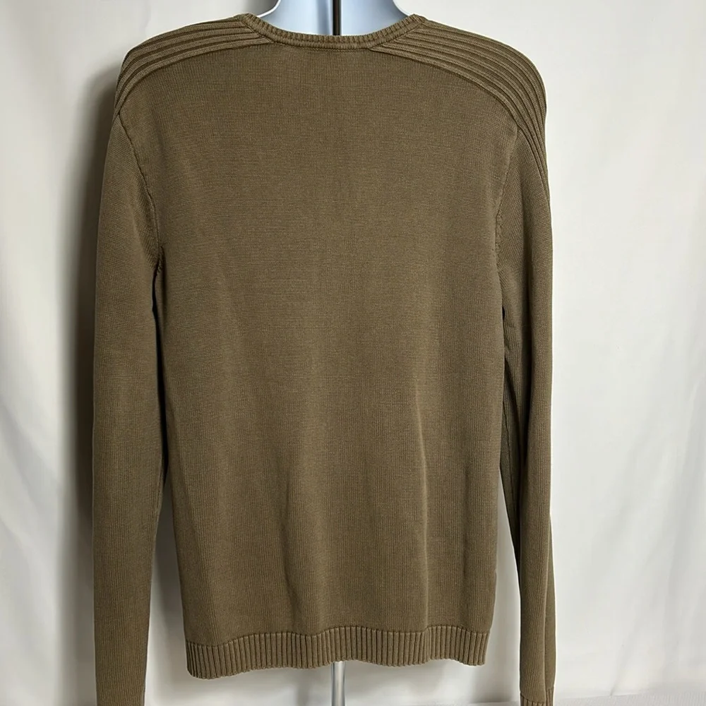 Armani Exchange Size Medium Eagle Embroidered Patch Brown Pullover Sweater
